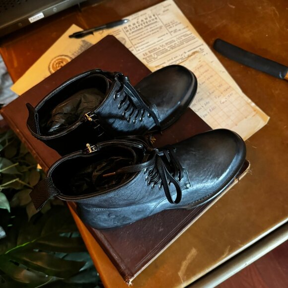 $1198 JOHN VARVATOS 25th Anniversary 525 COMBAT BOOTS (sz 8.5) - Picture 4 of 16